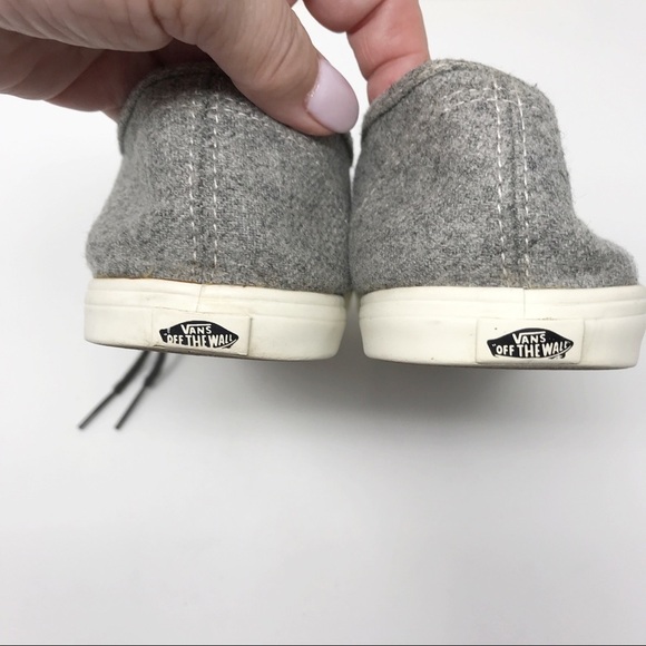 Vans Grey Flannel Rubber Toe Lace Up Sneakers Sz 8 - Picture 5 of 8